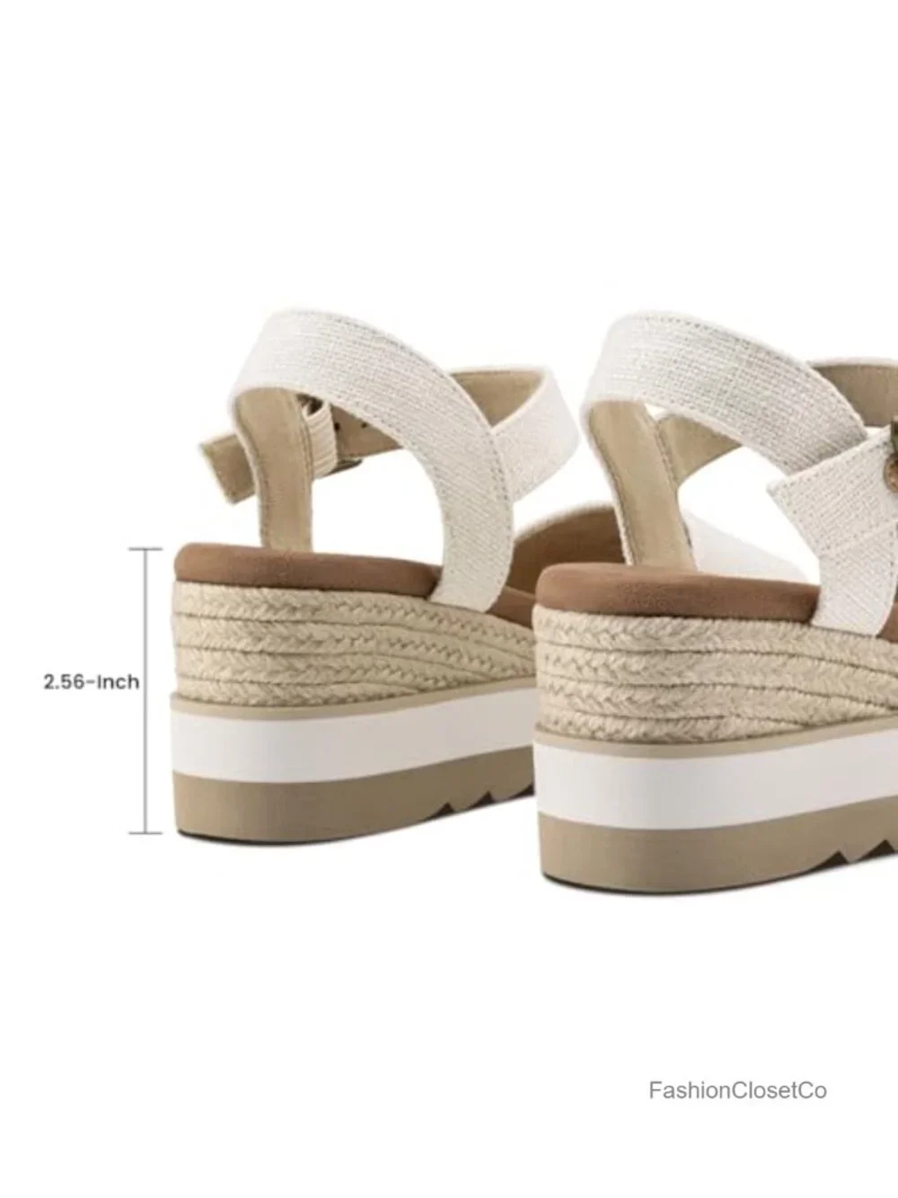Women's Platform Wedge Sandals Espadrille Comfortable Ankle Strap Buckle